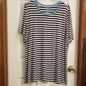 Lane Bryant navy and white striped tee.  Sz 22/24